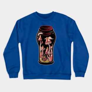 Gnome Jar - Cute Flowers Mushroom Gift Crewneck Sweatshirt